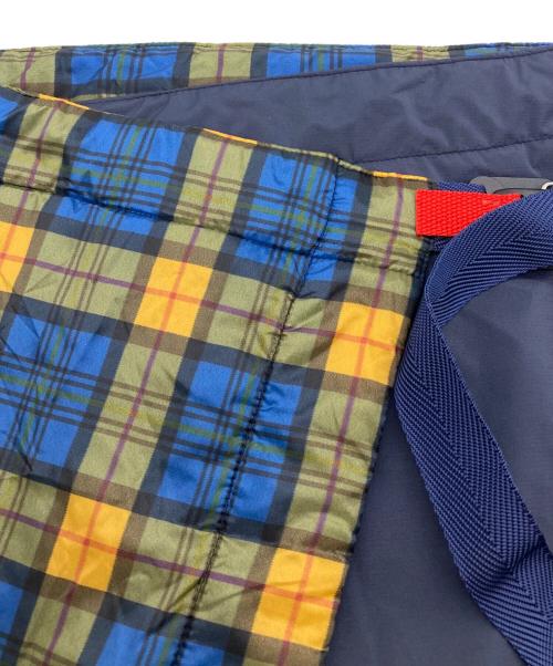 F/CE.（エフシーイー）F/CE. (エフシーイー) CHECK PADDING WRAP SKIRT ブルー×イエロー サイズ:FREEの古着・服飾アイテム