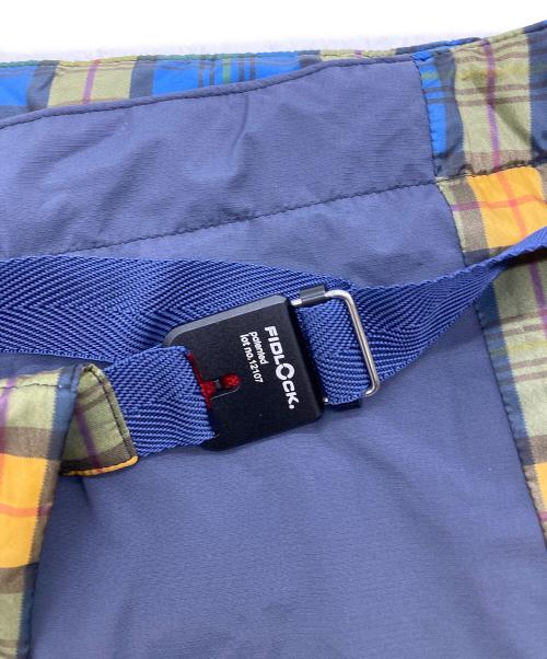 F/CE.（エフシーイー）F/CE. (エフシーイー) CHECK PADDING WRAP SKIRT ブルー×イエロー サイズ:FREEの古着・服飾アイテム