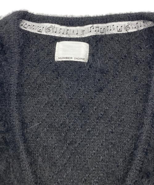 NUMBER (N)INE（ナンバーナイン）NUMBER (N)INE (ナンバーナイン) フェザーファーヤーンカーディガン ブラック サイズ:2の古着・服飾アイテム