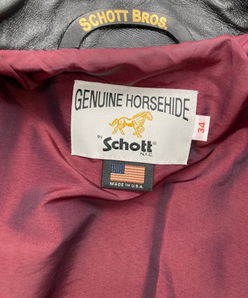 Schott（ショット）Schott (ショット) HORSE LEATHER 641XX ブラック サイズ:34の古着・服飾アイテム