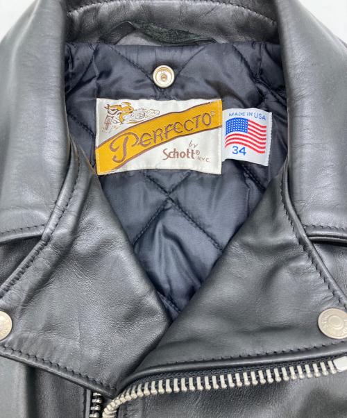 Schott（ショット）Schott (ショット) 618 RIDERS/ライダースジャケット ブラック サイズ:34の古着・服飾アイテム