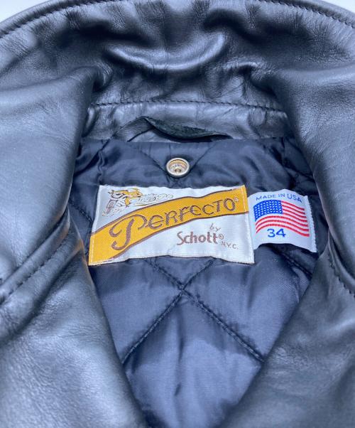 Schott（ショット）Schott (ショット) 618 RIDERS/ライダースジャケット ブラック サイズ:34の古着・服飾アイテム