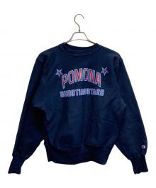 Champion REVERSE WEAVE（チャンピオン リバース ウィーブ）の古着「90’Ｓカレッジスウェット/刺繍タグ」｜ネイビー
