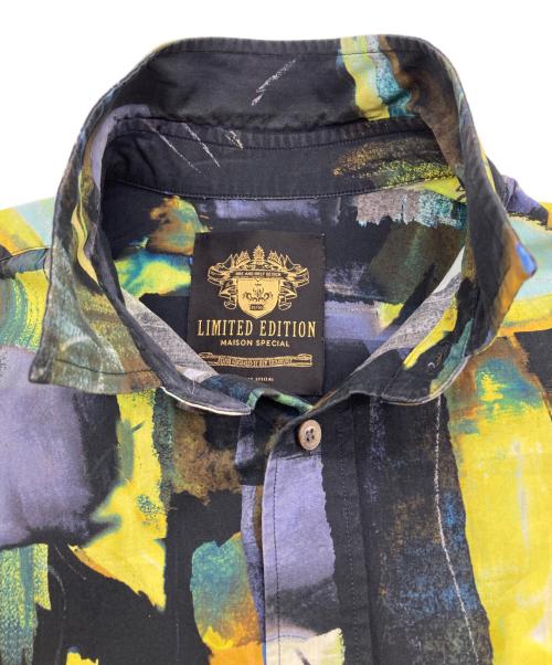 MAISON SPECIAL（メゾンスペシャル）MAISON SPECIAL (メゾンスペシャル) 【LIMITED EDITION】Prime-Over Short Sleeve Shirt イエロー×ブラック サイズ:１の古着・服飾アイテム