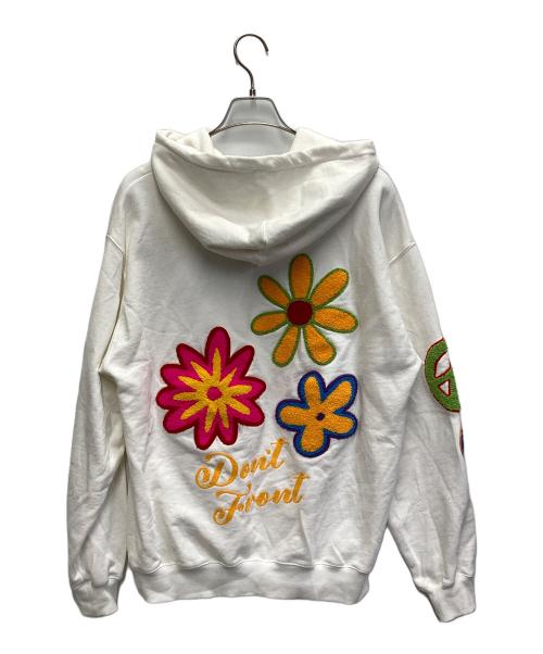 X-LARGE（エクストララージ）X-LARGE (エクストララージ) FLOWER PULLOVER HOODED SWEAT ホワイト サイズ:Mの古着・服飾アイテム