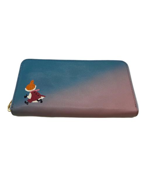 MOTHERHOUSE（マザーハウス）MOTHERHOUSE (マザーハウス) リトル ミイ エル スタイル ロング ウォレット ブルー×ピンクの古着・服飾アイテム