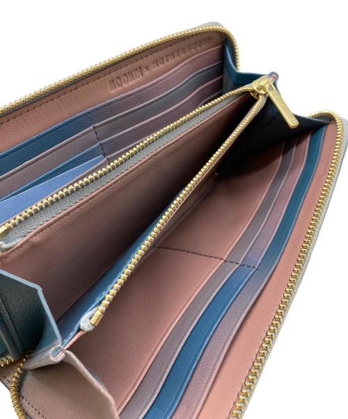 MOTHERHOUSE（マザーハウス）MOTHERHOUSE (マザーハウス) リトル ミイ エル スタイル ロング ウォレット ブルー×ピンクの古着・服飾アイテム