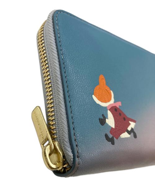 MOTHERHOUSE（マザーハウス）MOTHERHOUSE (マザーハウス) リトル ミイ エル スタイル ロング ウォレット ブルー×ピンクの古着・服飾アイテム