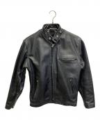 Schottショット）の古着「641 ライナー付きスタンドカラーシングルライダース」｜ブラック