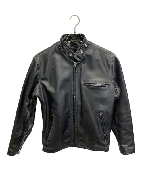 Schott（ショット）Schott (ショット) 641 ライナー付きスタンドカラーシングルライダース ブラック サイズ:38の古着・服飾アイテム