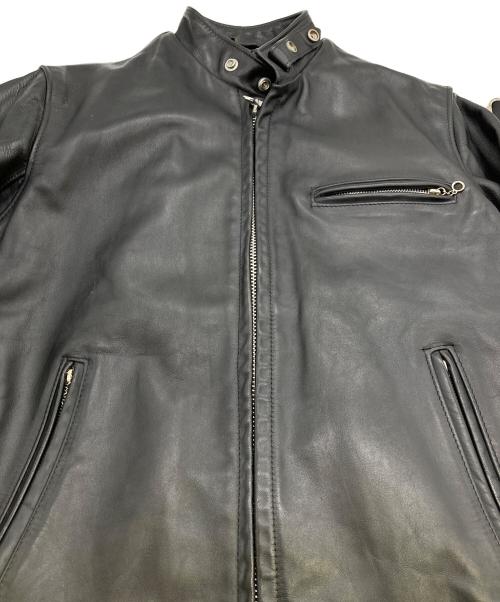 Schott（ショット）Schott (ショット) 641 ライナー付きスタンドカラーシングルライダース ブラック サイズ:38の古着・服飾アイテム