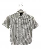 stussyステューシー）の古着「15SS Pin Up Stripe S/S Shirt」｜グレー