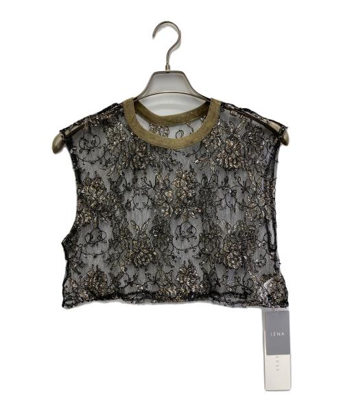 MARGE（マージ）MARGE (マージ) LACE SHORT GILLET グリーン サイズ:Fの古着・服飾アイテム