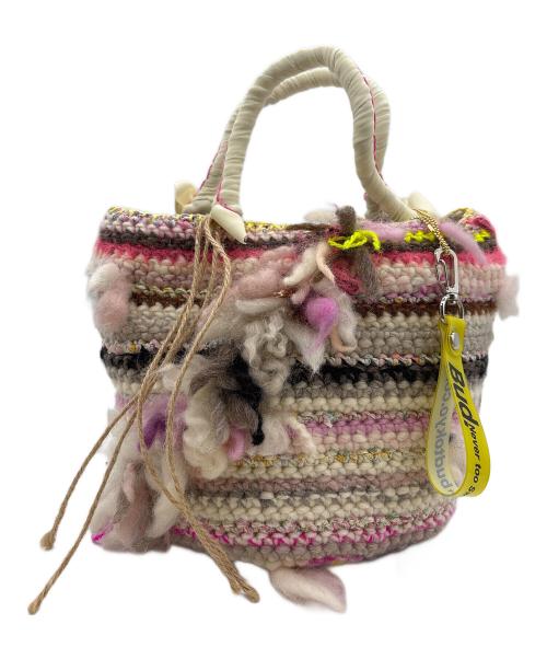 Bud bags blamink（バド バッグス ブラミンク）Bud bags blamink (バド バッグス ブラミンク) カゴバッグ ピンクの古着・服飾アイテム