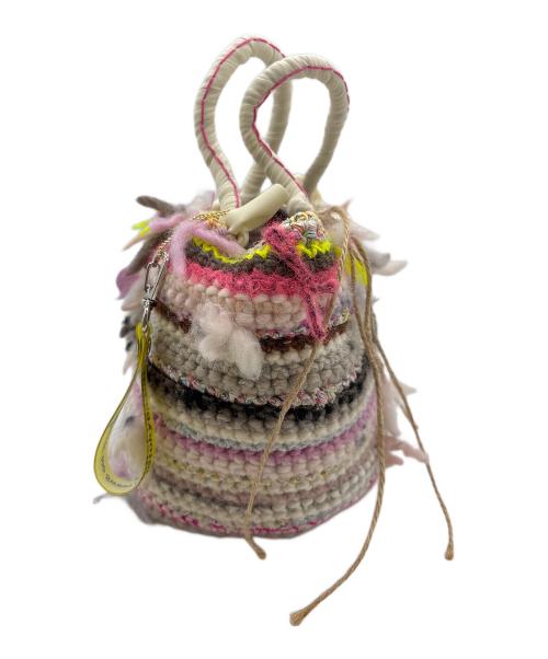 Bud bags blamink（バド バッグス ブラミンク）Bud bags blamink (バド バッグス ブラミンク) カゴバッグ ピンクの古着・服飾アイテム