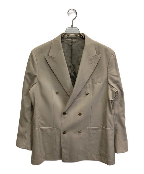 UNITED ARROWS TOKYO（ユナイテッドアローズトウキョウ）UNITED ARROWS TOKYO (ユナイテッドアローズトウキョウ) トロピカル 6B ダブルブレスト ブレザー ベージュ サイズ:52の古着・服飾アイテム