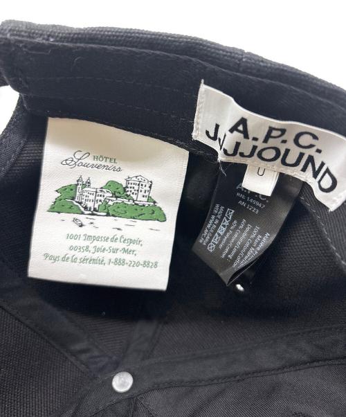 A.P.C.（アーペーセー）A.P.C. (アーペーセー) JJJJound (ジョウンド) コットンキャンバス6パネルキャップ ブラック サイズ:Freeの古着・服飾アイテム