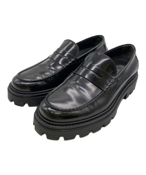 TOD'S（トッズ）TOD'S (トッズ) チャンキーソールコインローファー ブラック サイズ:6.5の古着・服飾アイテム