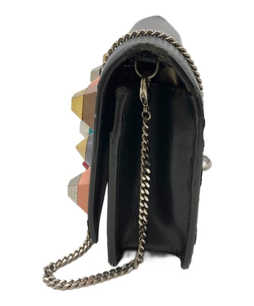 FENDI（フェンディ）FENDI (フェンディ) マルチスタッズチェーンウォレットバッグ ブラックの古着・服飾アイテム