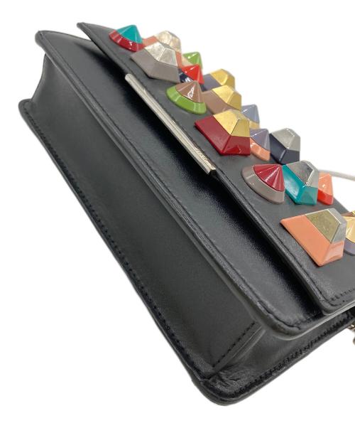 FENDI（フェンディ）FENDI (フェンディ) マルチスタッズチェーンウォレットバッグ ブラックの古着・服飾アイテム