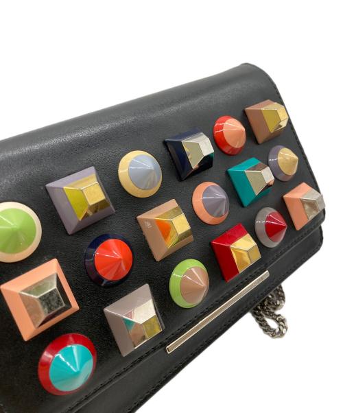 FENDI（フェンディ）FENDI (フェンディ) マルチスタッズチェーンウォレットバッグ ブラックの古着・服飾アイテム