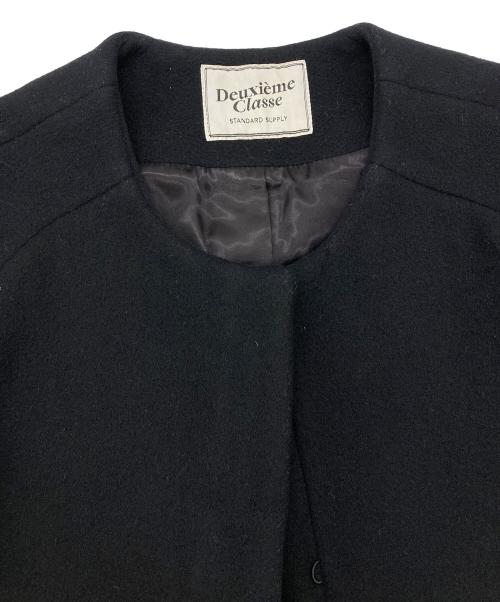 DEUXIEME CLASSE（ドゥーズィエム クラス）Deuxieme Classe (ドゥーズィエム クラス) ウールビーバートラペーズコート ブラック サイズ:Mの古着・服飾アイテム