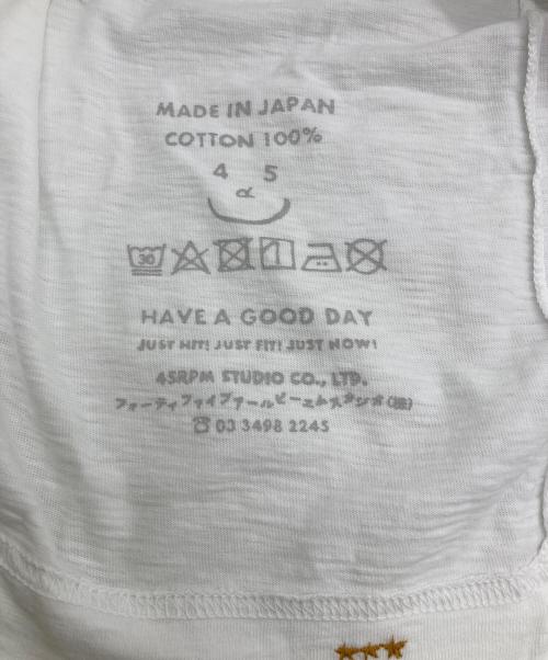 45rpm（45アールピーエム）45rpm (45アールピーエム) Tシャツ ホワイト サイズ:FREEの古着・服飾アイテム