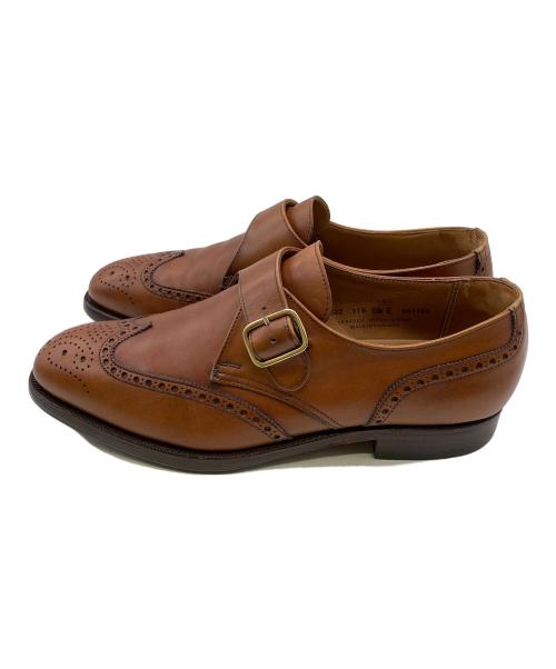 Crockett & Jones（クロケット＆ジョーンズ）Crockett & Jones (クロケット＆ジョーンズ) シングルモンク ウィングチップドレスシューズ ブラウン サイズ:5 1/2Eの古着・服飾アイテム