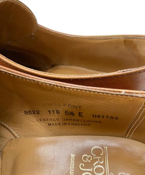 Crockett & Jones（クロケット＆ジョーンズ）Crockett & Jones (クロケット＆ジョーンズ) シングルモンク ウィングチップドレスシューズ ブラウン サイズ:5 1/2Eの古着・服飾アイテム