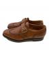 Crockett & Jones (クロケット＆ジョーンズ) シングルモンク ウィングチップドレスシューズ ブラウン サイズ:5 1/2E：10000円