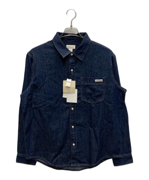 Calvin Klein Jeans（カルバンクラインジーンズ）Calvin Klein Jeans (カルバンクラインジーンズ) デニムシャツ - カジュアルクラシックデニムシャツ ネイビー サイズ:Mの古着・服飾アイテム