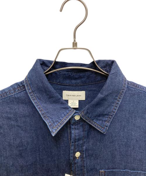 Calvin Klein Jeans（カルバンクラインジーンズ）Calvin Klein Jeans (カルバンクラインジーンズ) デニムシャツ - カジュアルクラシックデニムシャツ ネイビー サイズ:Mの古着・服飾アイテム