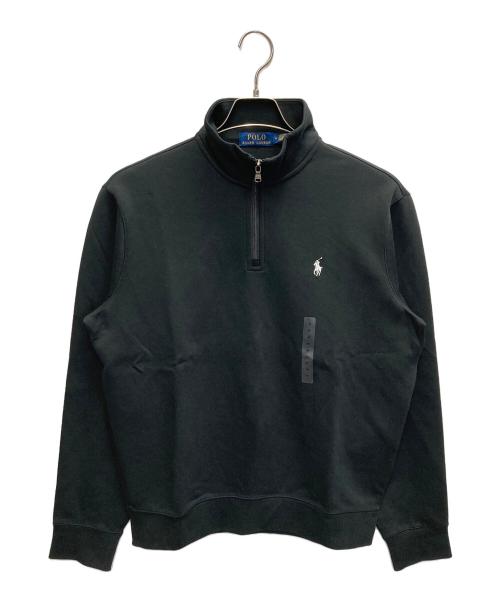POLO RALPH LAUREN（ポロ・ラルフローレン）POLO RALPH LAUREN (ポロ・ラルフローレン) ハーフジップスウェット ブラック サイズ:M 未使用品の古着・服飾アイテム