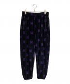 Needlesニードルズ）の古着「Zipped Track Pant C/PE Papillon Velo」｜ブラック×パープル