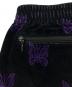 中古・古着 Needles (ニードルズ) Zipped Track Pant C/PE Papillon Velo ブラック×パープル サイズ:S：9000円