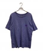 Needles×JOURNAL STANDARDニードルズ×ジャーナルスタンダード）の古着「パピヨン エンブロイダリー 刺繍 クルーネック 半袖Tシャツ」｜パープル