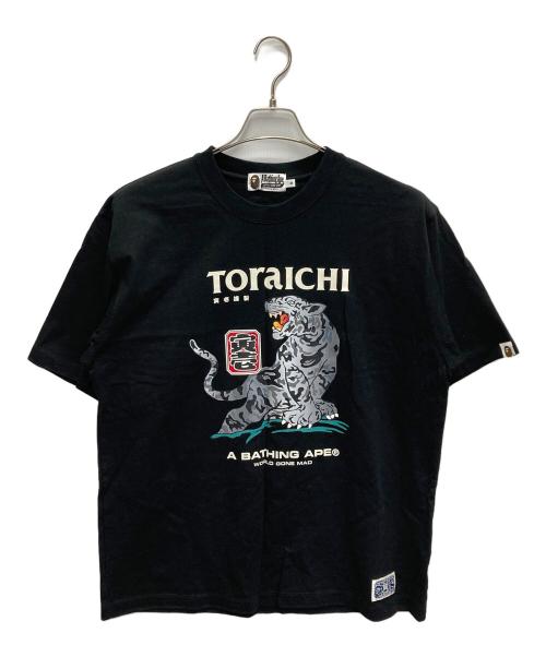 A BATHING APE（ア ベイシング エイプ）A BATHING APE (ア ベイシング エイプ) BAPE X TORAICHI TEE ブラック サイズ:Mの古着・服飾アイテム