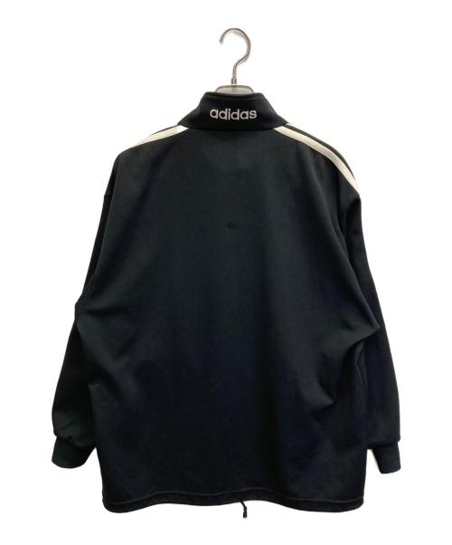 adidas（アディダス）adidas (アディダス) トレフォイルロゴトラックジャケット【デサント製】 ブラック サイズ:M-Lの古着・服飾アイテム
