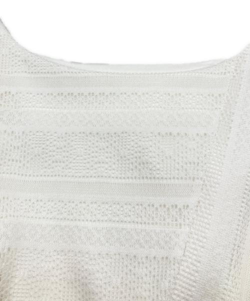 anuans（アニュアンス）anuans (アニュアンス) ジオメトリックレースパネルワンピース ホワイト サイズ:Sの古着・服飾アイテム