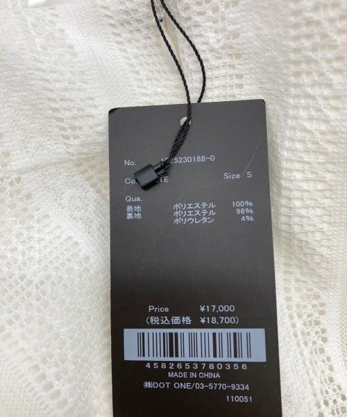 anuans（アニュアンス）anuans (アニュアンス) ジオメトリックレースパネルワンピース ホワイト サイズ:Sの古着・服飾アイテム