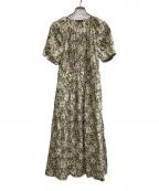 BROOKS BROTHERSブルックスブラザーズ）の古着「花柄半袖ワンピース」｜グリーン
