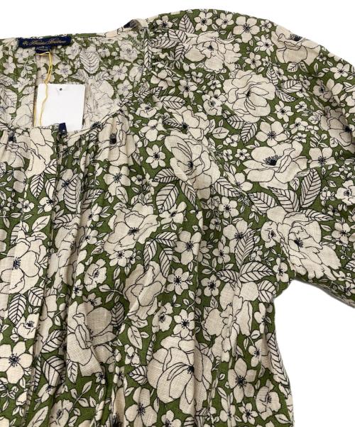 BROOKS BROTHERS（ブルックスブラザーズ）BROOKS BROTHERS (ブルックスブラザーズ) 花柄半袖ワンピース グリーン サイズ:6 未使用品の古着・服飾アイテム