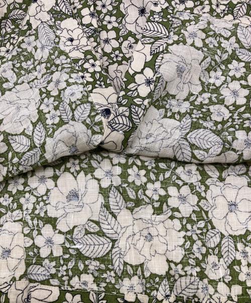 BROOKS BROTHERS（ブルックスブラザーズ）BROOKS BROTHERS (ブルックスブラザーズ) 花柄半袖ワンピース グリーン サイズ:6 未使用品の古着・服飾アイテム