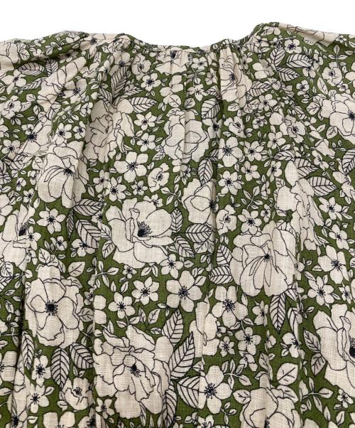 BROOKS BROTHERS（ブルックスブラザーズ）BROOKS BROTHERS (ブルックスブラザーズ) 花柄半袖ワンピース グリーン サイズ:6 未使用品の古着・服飾アイテム