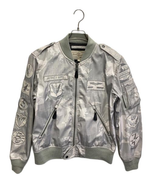 AVIREX（アヴィレックス）AVIREX (アヴィレックス) L2-B  MA-1ジャケット グレー サイズ:Lの古着・服飾アイテム