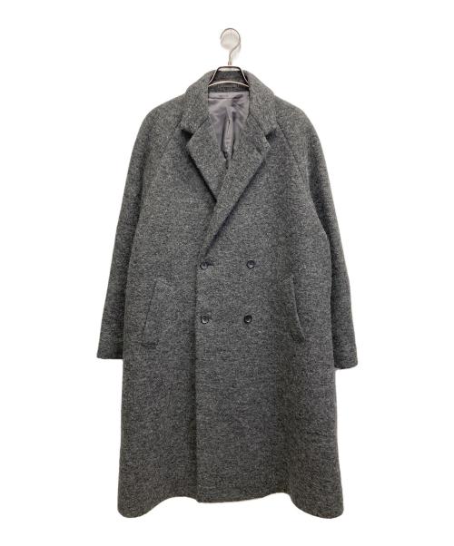 UNITED ARROWS TOKYO（ユナイテッドアローズトウキョウ）UNITED ARROWS TOKYO (ユナイテッドアローズトウキョウ) ダブルブレスト ガウンコート グレー サイズ:Lの古着・服飾アイテム