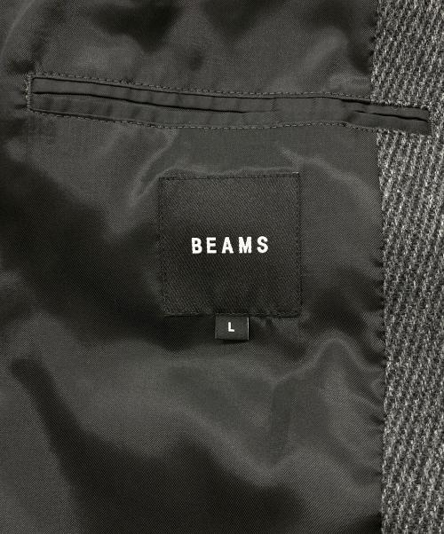 BEAMS（ビームス）BEAMS (ビームス) イージーフィットステンカラーコート グレー サイズ:Lの古着・服飾アイテム