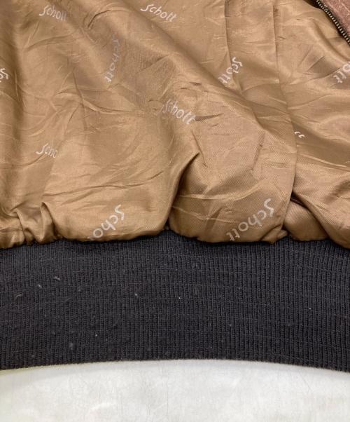 Schott（ショット）Schott (ショット) スウェードボンバージャケット ブラウン サイズ:42の古着・服飾アイテム