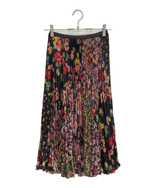 POLO RALPH LAUREN（ポロ・ラルフローレン）POLO RALPH LAUREN (ポロ・ラルフローレン) 花柄プリーツスカート ブラック サイズ:XSの古着・服飾アイテム