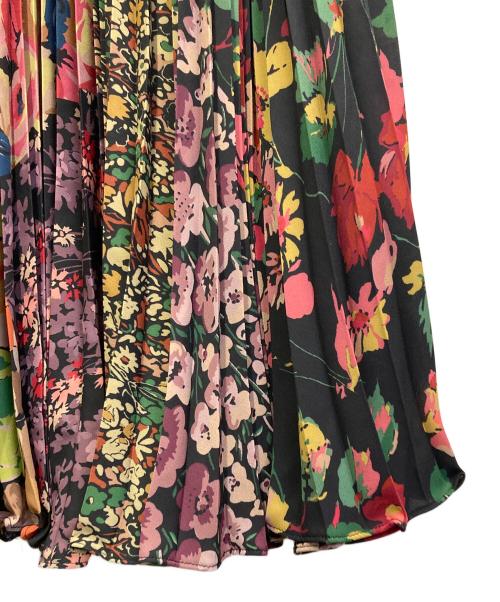 POLO RALPH LAUREN（ポロ・ラルフローレン）POLO RALPH LAUREN (ポロ・ラルフローレン) 花柄プリーツスカート ブラック サイズ:XSの古着・服飾アイテム